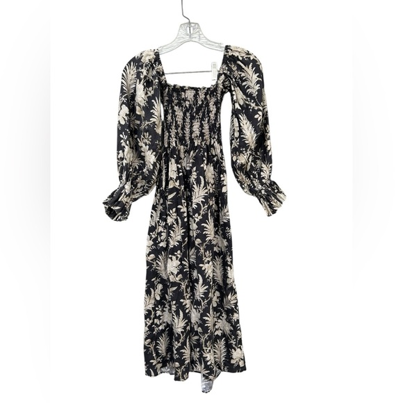 Tuckernuck 100% Linen Ojai Vines Hemmings Floral Smocked Dress - Size Small - Picture 13 of 14